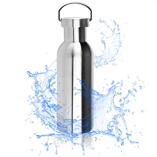Robin Goods® stainless steel drinking bottle with handle thermo camping bottle, break-proof and BPA-free