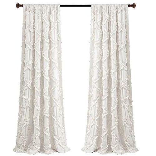 Lush Decor Ruffle Diamond Curtains