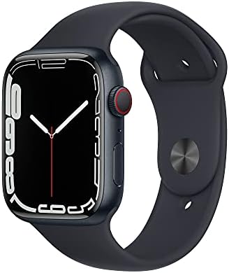Apple Watch Series 7 (GPS + Cellular, 45mm) Smart watch - Green Aluminium Case with Clover Sport Band - Regular. Fitness Tracker, Blood Oxygen & ECG Apps, Always-On Retina Display, Water Resistant
