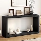 Modern Minimalist Entryway Console Table 59.6-Inch Long Entry Sofa Table with Living Room Entrance Hallway Furniture, Black