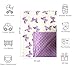 Baby Blanket for Girls Butterfly Pink Minky Super Soft Double Layer Receiving Blanket with Dotted Backing for Newborns Nursery Stroller Receiving Toddlers Crib Bedding 30x40Inch (Purple Butterflly)