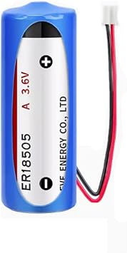 A Size 3.6V 4000mAh ER18505 Lithium PLC Industrial Control Battery Non Rechargeable with 2.0 Connector