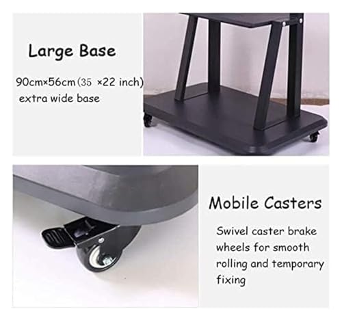 Soporte móvil para TV con ruedas y estantes ajustables miniatura 2