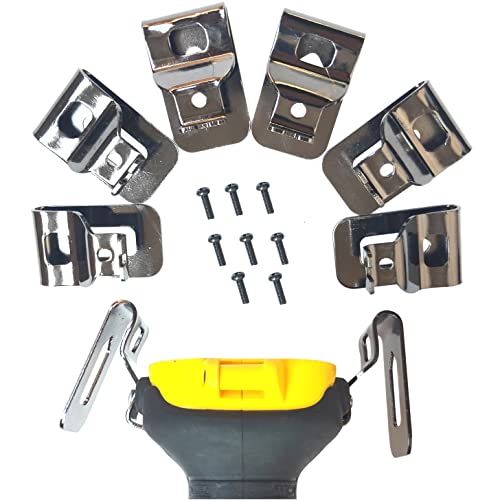 Drill Clip Hooks, Belt Clip, Belt Clip Hooks, Drill Holster For Belt, Drill Holder For Impact Driver, Tape Measuring Holder. (Pack 6, With 1 Drill Holster) #TOP3