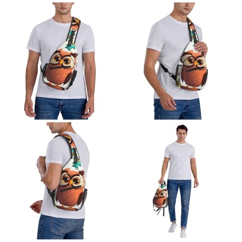 Bolso Cross Chest para hombres y mujeres, mochila bandolera deportiva miniatura 7
