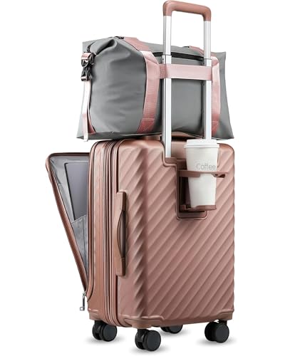 LUGGEX Carry On Luggage Compartment and Cup Holder,
