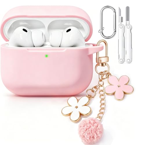Wowwat for AirPods Pro 3 Case Cover 2025 Soft Silicone Protector-Pink
