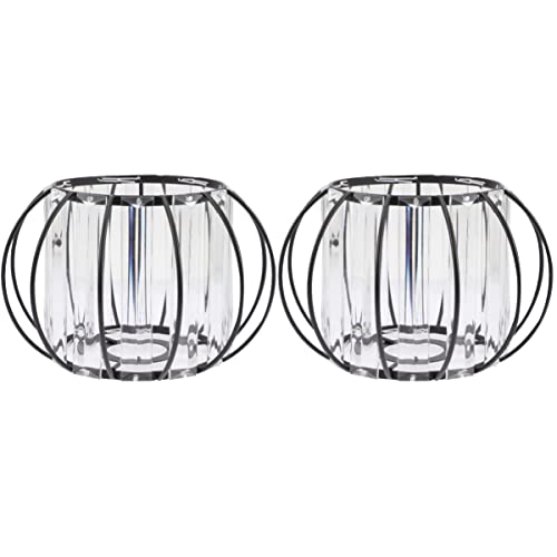 Image of Uonlytech 2pcs Glass Lampshade Lamp Shade Replacement Bedside Lamp s E27 Glass s Lantern Decorative Lanterns Light s Protection E14 Iron Cage