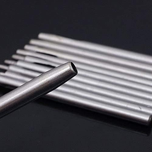 kuou 10 Pcs Hole Punch Cutter, 0.5mm-5.0mm Round Steel Hollow Punch Set for Leather Watch Band Canvas Eyelet Paper Plastics