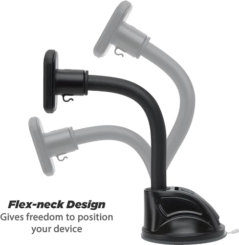 Image of Scosche MAGWDM-2PXCES0 MagicMount Flex Neck Suction Cup Car Phone Mount for Dashboard /Windshield, 360 Adjustable Magnet Head Universal Cell Phone Holder for iPhone, Samsung & All Devices (Pack of 2)