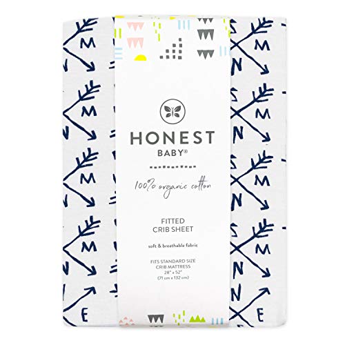 Honestbaby Organic Cotton Fitted Crib Sheet, Compass, One Size #TOP1