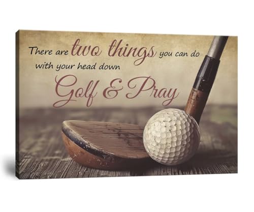 Golf Wall Art Canvas Print, Motivational Quotes, 12x16