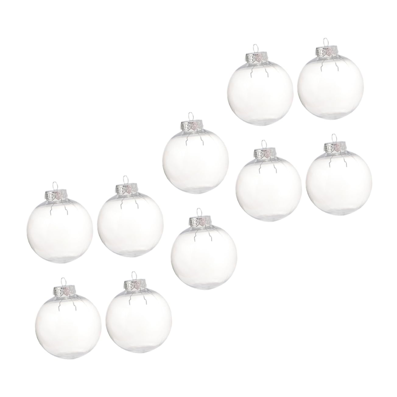 Pendentifs boules de Noël transparentes Orfofe style simple et pur pour sapin