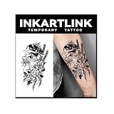 INKARTLINK Tattoo Tech, 2 Sheets Extra-Large Semi Permanent Tattoo, Adult Art Design Temporary Tattoos, Lasts 1-2 Weeks, Waterproof, Realistic look, No Adhesive, No reflection (Warrior Woman Design?