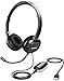 Mpow 071 USB Headset/ 3.5mm Computer Headset with Microphone Noise Cancelling, Lightweight PC Headset Wired Headphones, Business Headset for Skype, Webinar, Cell Phone, Call Center