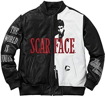 Al Pacino Scarface Jacket | Tony Montana Scarface Jacket Real Leather jacket for Men (Medium)