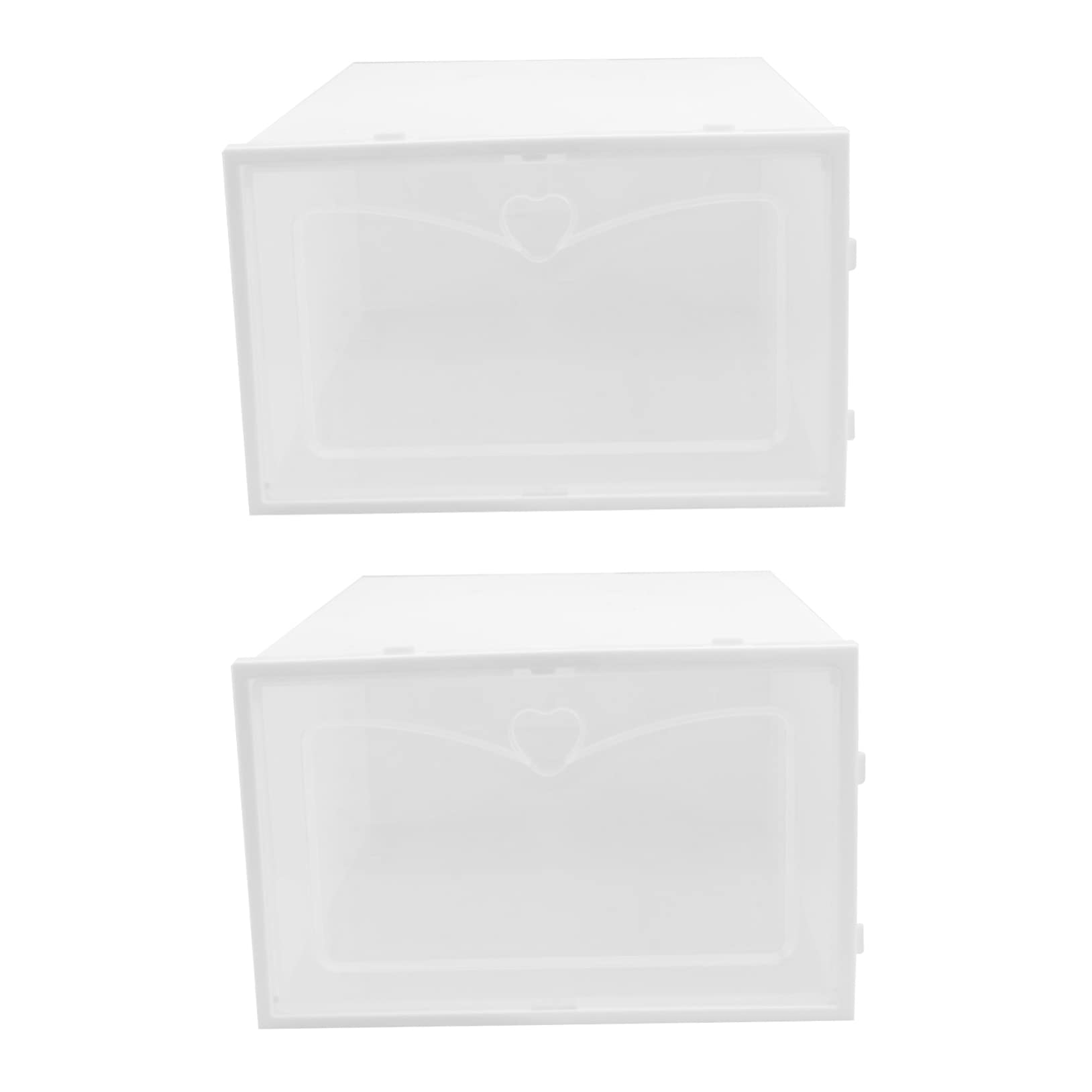 Alipis Caja De Zapatos Transparente para Hombre 2 Piezas Almacenaje para Calzado Cajón De Zapato