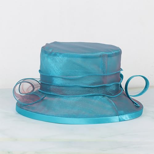 Sombrero de ala ancha de organza Kentucky miniatura 6