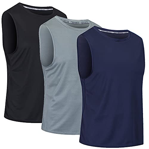 Herren Tank Top 3er Pack - Baumwolle Fitness Shirt Ärmellos