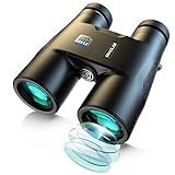 10X42 HD Binocular for Adults- Focus Free Binoculars with Super Bright Large View -Waterproof Binoculars for Hunting Bird Watching,Travel, BAK4 Prism FMC Lens-with Two Straps & Carrying Bag