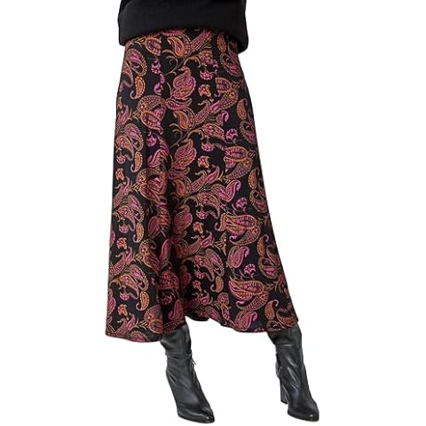 Roman Originals Floral Midi Jersey Skirt Cover