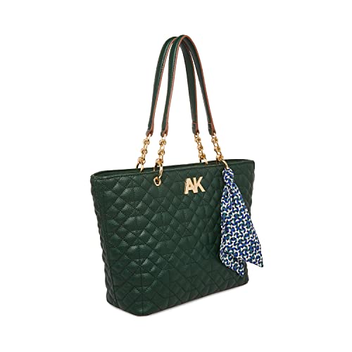 Anne Klein Womens Anne Klein Quilted Chain Tote, Evergreen, One Size Us #TOP3