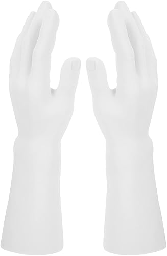 Sosoport Accesorios de escritorio de mano para uñas, 2 piezas, maniquí masculino, soporte de joyería de vinilo para mano, modelo de mano, pulsera,