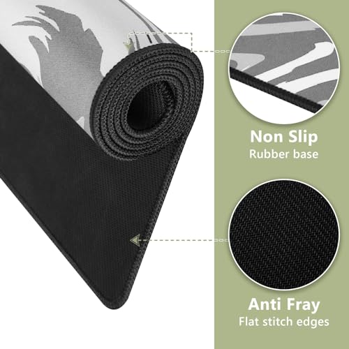 Image of Saco XXL Gaming Mouse Pad for PC - Large Desk Mat 900x400x3mm, Extended Non-Slip Rubber Base, Waterproof Surface, Fluid Design, Big Keyboard Mouse Pad for Office & Home Setup