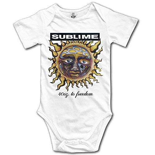 BAlalaxka Sublime 40 Oz to Freedom Unisex Newborn Bodysuit Infant Baby Short Sleeve Onesie White, 0-6 Months