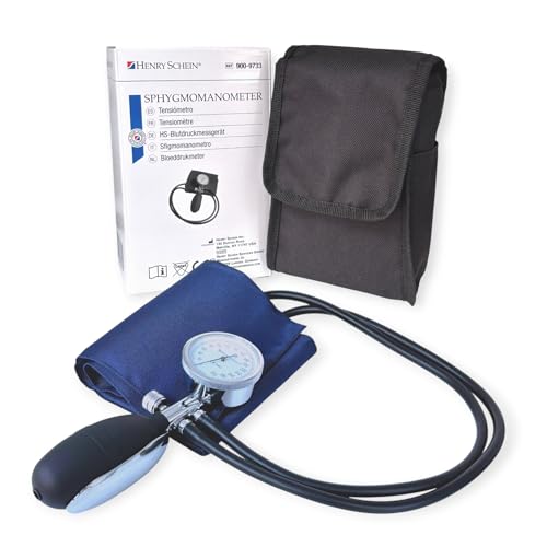 Henry Schein - Blutdruckmessgerät (1 Stück) manuell mit Zweischlauch-Manschette mechanisch wartungsarm & hohe Messgenauigkeit (3 mmHg) ideal für Arztpraxen Kliniken & den Pflegebereich