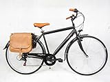 cambio 6 velocita' bicicletta uomo bici da passeggio city bike 28\'\' vintage con borse laterali cambio 6v