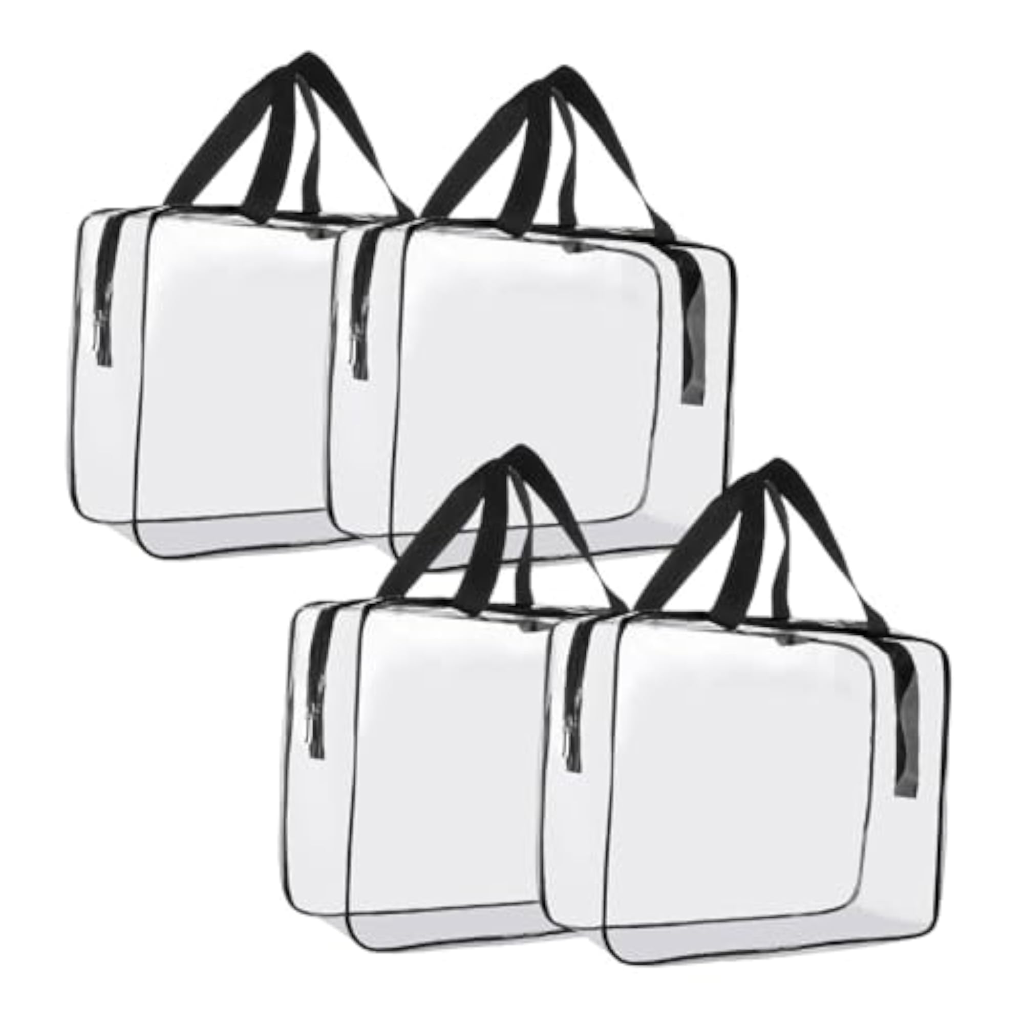 Clear Toiletry Bags Travel Essential Bag, 4pcs Set