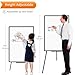 VIZ-PRO Magnetic Whiteboard Easel Black, 36 x 24 Inches, Portable Dry Erase Board Height Adjustable for School Office and Home