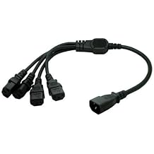IEC 320 C14 Male to 4XC13 Female Y Type Splitter Power Cord 60cm