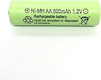 Vista 2 de AA tamaño NiMH AA 600mAh 1.2V baterías recargables para lámpara solar luz solar (12 piezas AA 600mAh)