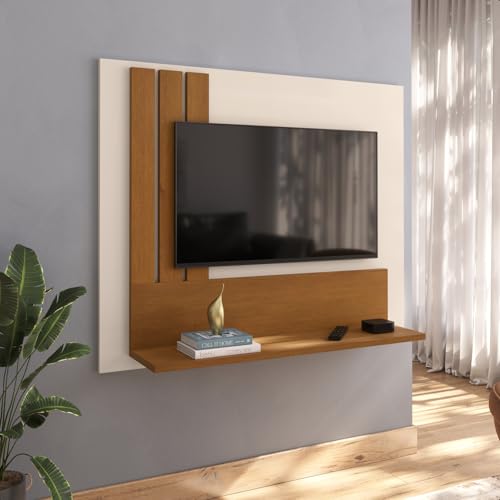 Estante Painel 5119 com Nicho para TV de até 43 Polegadas (Perola/Nature)