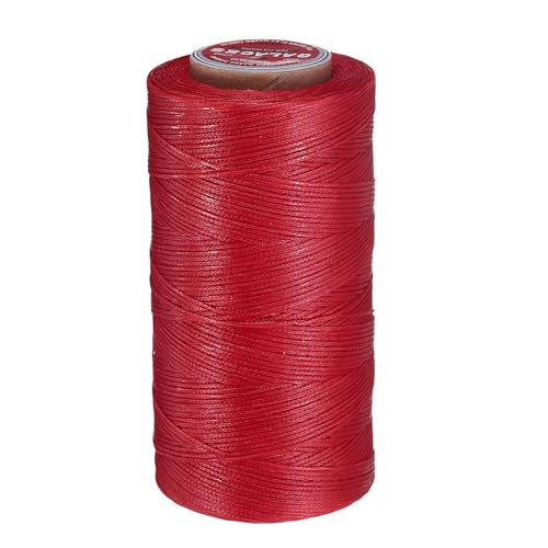 Hilo encerado plano para coser, 270m, poliéster, rojo miniatura 1