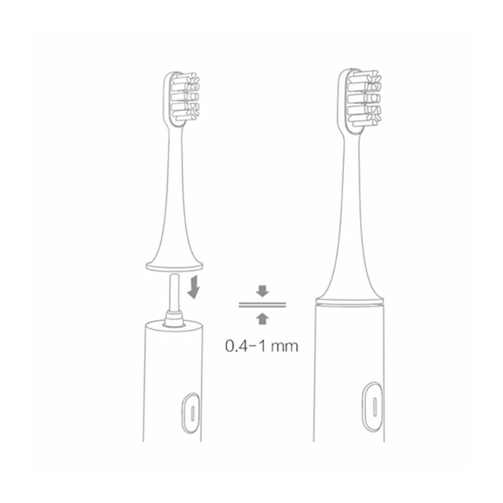 ,Compatible Con XIAOMI, Cabezal De Cepillo De Dientes Eléctrico T200 | Limpia mientras masajea y calma las encías, puntas redondeadas que no lastiman las encías, alcanza suavemente