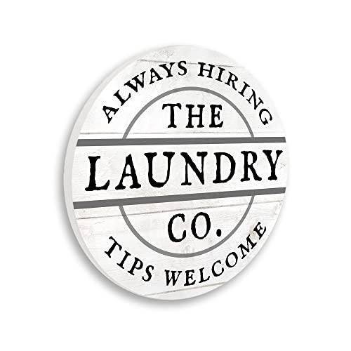 'Vintage Laundry Co. Sign Always Hiring Tips'| Wall Plaque Art