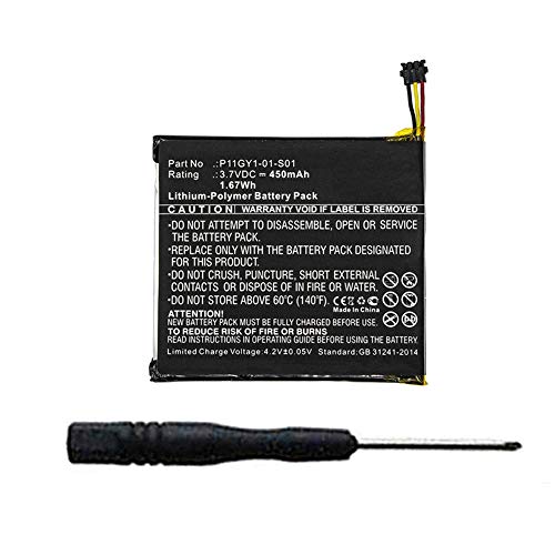 MPF Products 450mAh P11GY1-01-S01, 3701-0001-01 Battery Replacement Compatible with Nest
