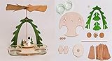 Do it Yourself Christmas Pyramid with Snowman and Bunny Wooden German Kit New