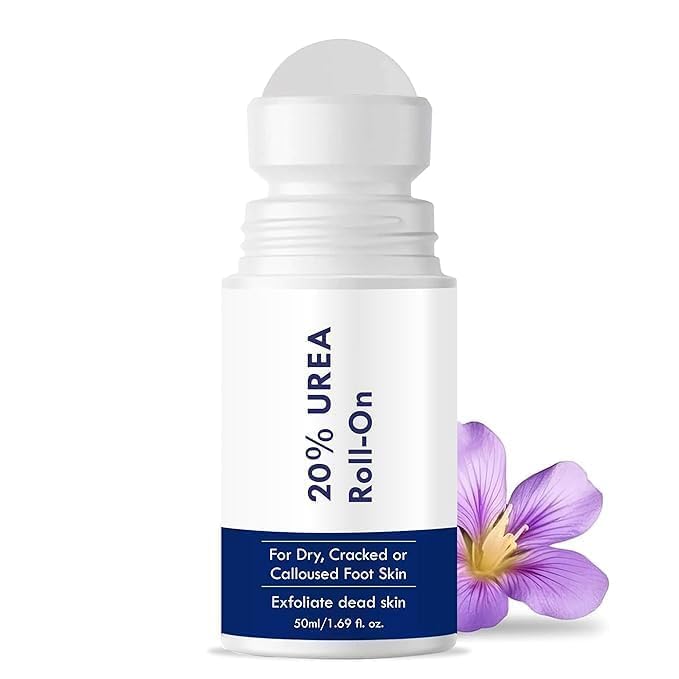 20% Urea Foot Cream Roll On 50ml | For Dry & Cracked Heels | With 2% Lactic Acid, Olive Oil & Vitamin E | Helps Repair and Moisturise Cracked Heels Foot Cream Rol Easy Use | Crack Heel Repair Roll On