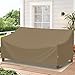 SunPatio Outdoor Sofa Cover Waterproof, Heavy Duty Couch Cover 93.5 Inch with Seam Taped, All Weather Protection 3-Seater Patio Bench Protector for Outdoor Furniture, 93.5