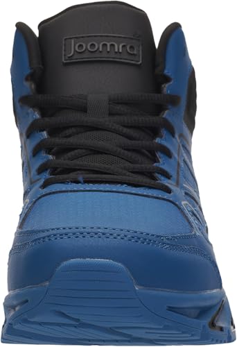 Image of Joomra Men's Stylish Sneakers High Top Athletic-Inspired Shoes | Premium Vegan Leather Upper, Durable Rubber Outsole, Perfect Ankle Support, Ideal for Outdoor & Casual Wear