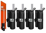 Eurmax USA 4-Pack 150LBS Capacity Universal Canopy Weight Bags,Heavy Duty Windproof Sandbags with All-Around Wrap Design,Ultimate Stability for Pop Up Tent,Shelter in High Winds(Sand Not Included)