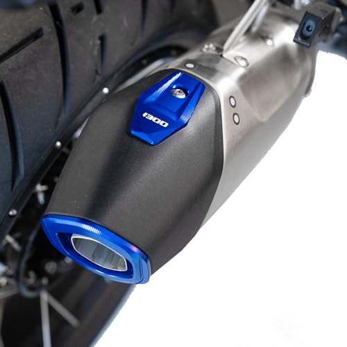 Accesorios gs1300 R 1300GS ADV: silenciador lateral decorativo de aluminio CNC azul 2