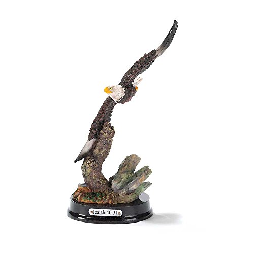Dicksons Soaring Eagle Over Rocks Decorative 6 inch Resin Stone Figurine