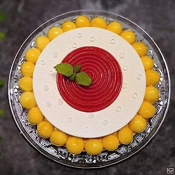 Image of MoldBerry Silicone Cake Mould, Spiral Design Round Ring Silicone Mould Insert Decor Mousse Cake Decorating Chocolate Ice Cream Baking Pan Dessert Cake Mould (White)
