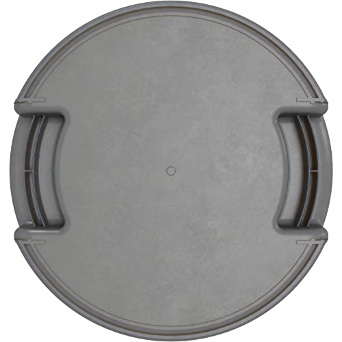 Image of SPARTA Bronco Waste Container Trash Container, Round Trash Bin for Disposal, 10 Gallons, Gray, (Pack of 6)