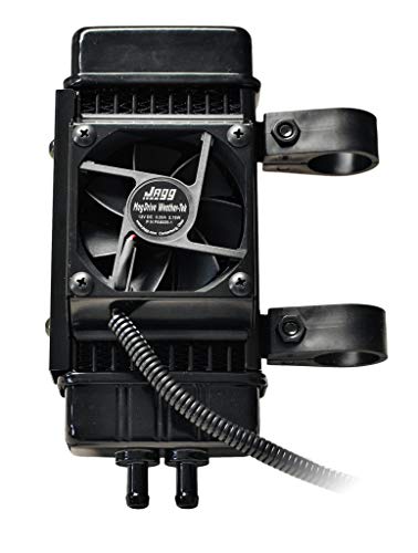 Jagg 761-FP2600, Yamaha 10 Row Fan-Assisted Black Vertical Frame Mount Oil Cooler System
